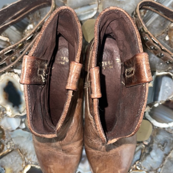 Distressed Brown Corral Short Boots - Picture 8 of 9